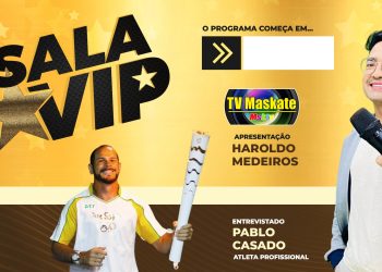 Haroldo Medeiros recebe o atleta Pablo Casado no Sala Vip