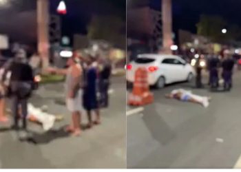 “Bebum” é arremessado após ser atropelado na Av. Grande Circular. Veja o vídeo