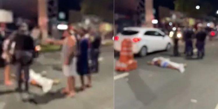 “Bebum” é arremessado após ser atropelado na Av. Grande Circular. Veja o vídeo