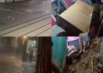 Alagações e prejuízos – Final de semana foi marcado por forte temporal