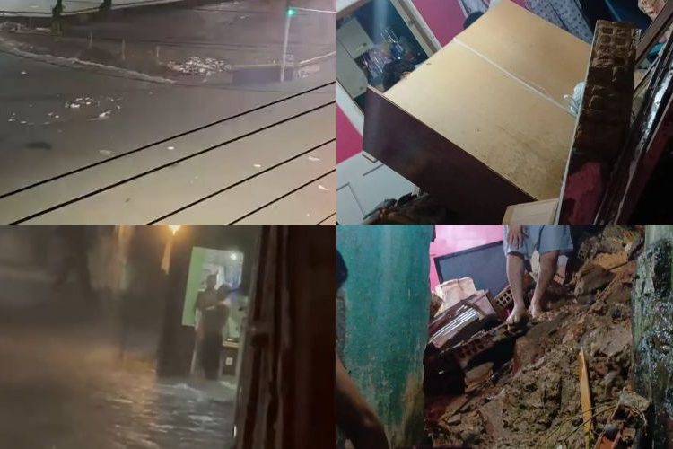 Alagações e prejuízos – Final de semana foi marcado por forte temporal
