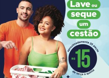Lavanderia 60 Minutos – Lave ou seque um cestão no Dom Pedro
