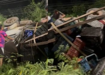 Motorista estava bêbado quando capotou e ficou preso às farragens na Cidade Nova