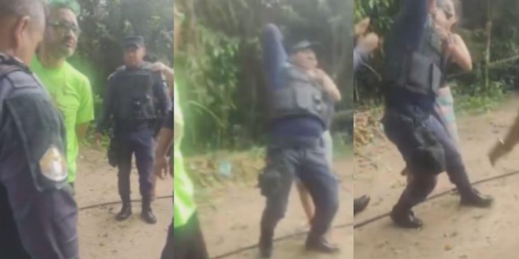 Para salvar o 'boy' de ser preso, mulher ataca PM no interior do Amazonas: “Larga ele"
