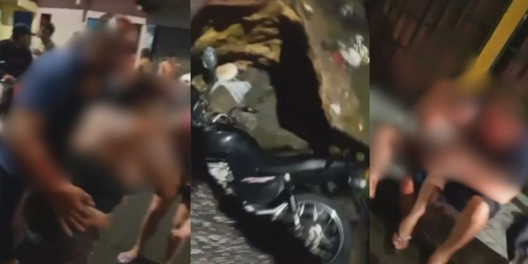 Casal em moto fica sangrando após cair em buraco na zona leste de Manaus