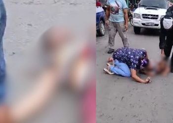 Vídeo: Motoqueiro se lasca dando ‘grau’ na pista e deixa mulher ferida em Manaus