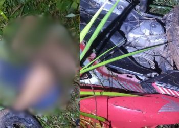 Motoqueiro fica todo feriado ao entrar em 'curva da morte' no interior do Amazonas