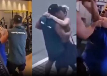 Confusão e gritaria: mulher fica 'possessa' ao descobrir caso do marido com marombeira; VÍDEO