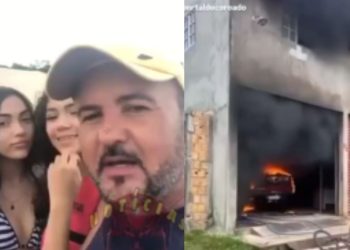 Vídeo: Empresário posta vídeo curtindo com 3 'novinhas' e esposa se vinga queimando tudo