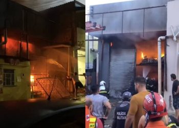 Loja de suplementos é atingida por incêndio no bairro Alvorada