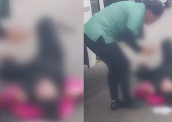 Vídeo mostra mulher gritando de dor após quase perder o pé em acidente na Torquato Tapajós