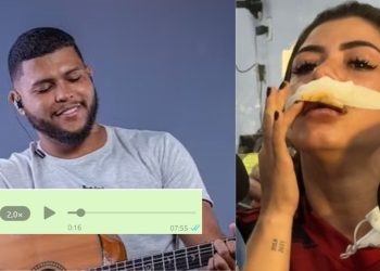 Cantor de Manacapuru manda áudio chorando após dar socos namorada: “me perdoa”