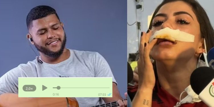 Cantor de Manacapuru manda áudio chorando após dar socos namorada: “me perdoa”