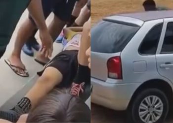 Vídeo: Jogando bola, garotinho grita de dor após fraturar o tornozelo no Alvorada: “Samu não aparece”