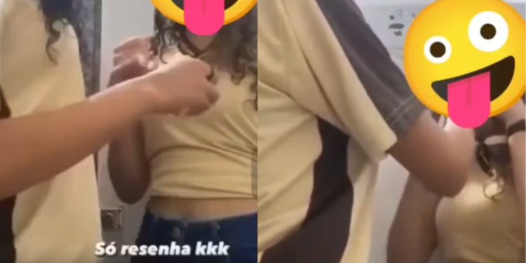 Vídeo mostra alunas 'cheirando pó' na unha dentro de banheiro da escola: "só resenha"