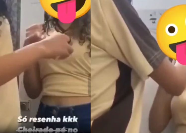 Vídeo mostra alunas 'cheirando pó' na unha dentro de banheiro da escola: "só resenha"