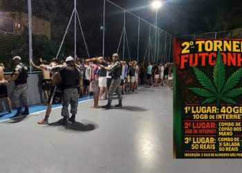 Policia acaba com torneio de 'futconha' com premiação em drogas em Manaus