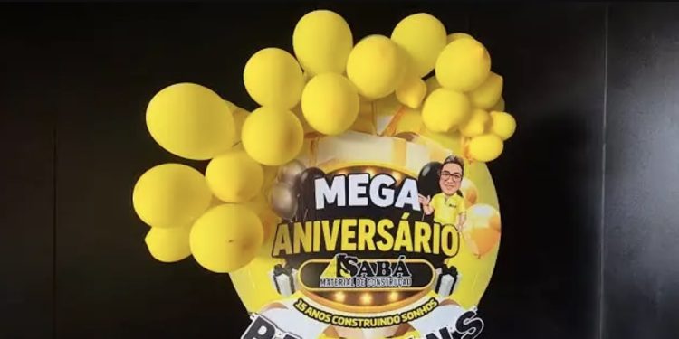🚧15 anos do Sabá materiais de construção, com muitas promoções