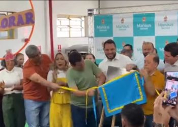 Prefeito David Almeida inaugura creche municipal Judy Cristine Cardoso Silva