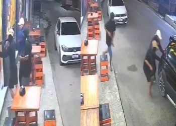 Bandidos desistem de assalto após funcionários não abrirem a porta em Manaus