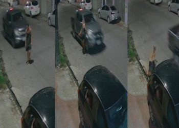 Câmera flagra motorista atropelando jovem e fugindo na Cidade Nova