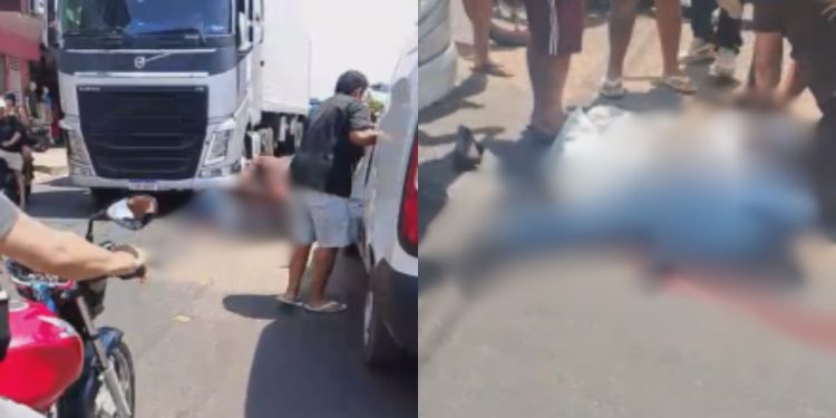 Morre idoso de 74 anos que foi atropelado por carreta em Manacapuru; vídeo forte