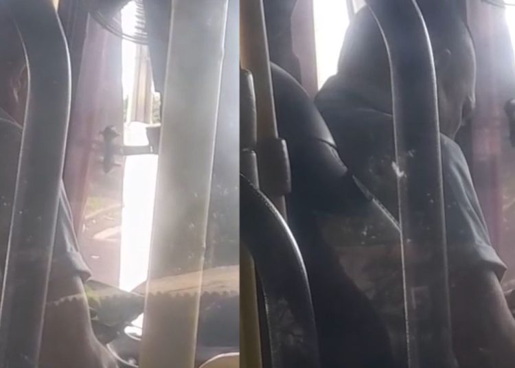 Vídeo: Motorista da linha 244 é demitido ao ser pego no flagra ‘se aliviando’ no busão