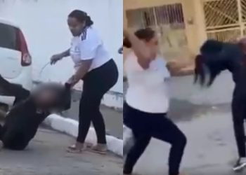 Vídeo: Pelos cabelos, corna pega amante do marido e desconta raiva do chifre