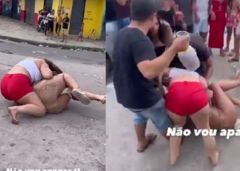 Entre tapas e puxões de cabelos, 'boazudas' brigam em adega em Manaus