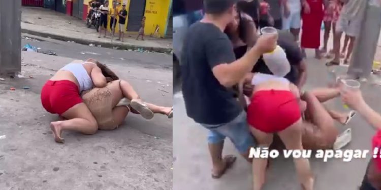 Entre tapas e puxões de cabelos, 'boazudas' brigam em adega em Manaus