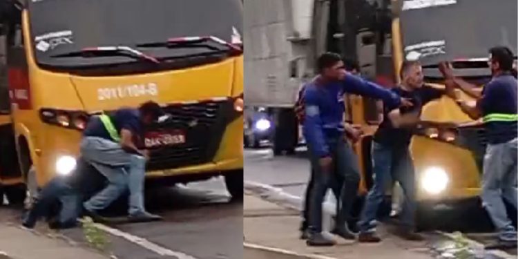 Motoristas largam o volante e trocam socos no meio da rua do Distrito