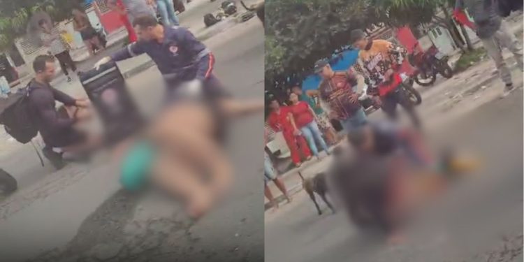 Acidente no Japiim deixa mulheres jogadas e feridas na pista; veja o vídeo