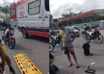 Vídeos: Acidente entre motocicletas deixa dois feridos na Avenida Margarita