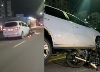 Entregador é atropelado e tem moto arrastada por motorista no Parque 10