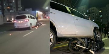 Entregador é atropelado e tem moto arrastada por motorista no Parque 10
