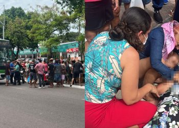 Acidente na Av. Brasil: motorista de ônibus atinge pedestre e causa congestionamento. Veja o vídeo