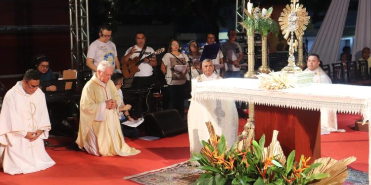 Interdição no Centro para programação de Corpus Christi