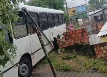 Colisão de ônibus contra árvore afeta passageiros do 085. Veja o vídeo