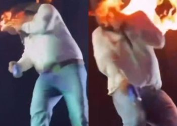 Fogo na ´venta`! Cantor Léo sofre queimaduras. Veja o vídeo