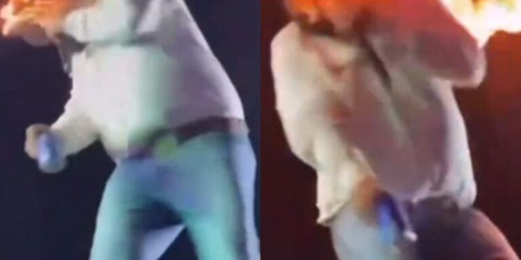 Fogo na ´venta`! Cantor Léo sofre queimaduras. Veja o vídeo