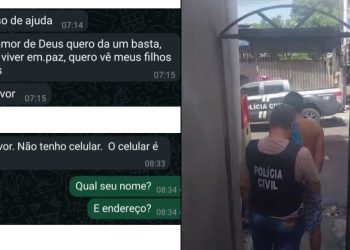 "Preciso de ajuda": Após mandar mensagens para a PC, mulher agredida pelo marido é salva em Manaus