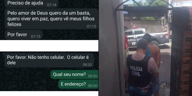 "Preciso de ajuda": Após mandar mensagens para a PC, mulher agredida pelo marido é salva em Manaus
