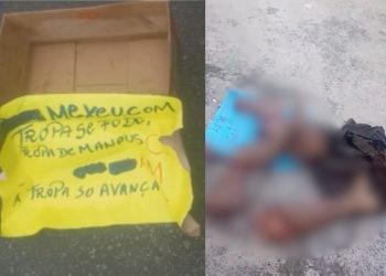 Restos que faltavam do corpo do 'Argentino' são achados em Manaus com cartazes