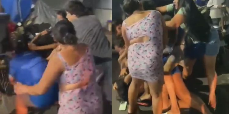 Vídeo: ‘Fura fila’ causa pancadaria entre torcedoras do Caprichoso em Parintins