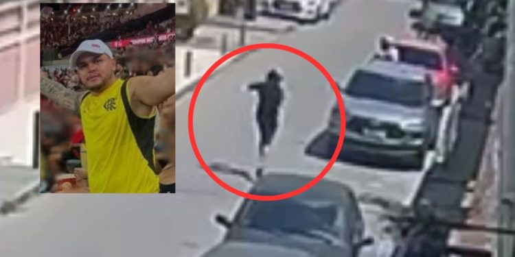 Câmera flagra fuga do pistoleiro que matou empresário 'Loirinho Cel' no Manoa