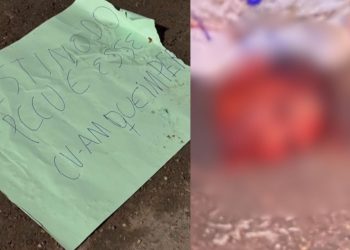 Dentro de sacola, corpo esquartejado é deixado com bilhete no Jorge Teixeira: "Destino do PCC"