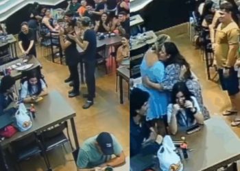 Funcionários surpreendem mulher que comemora aniversário sozinha em Manaus