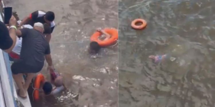 Vídeo: A caminho de Parintins, homem bebe todas, dá ‘PT’ e se joga no rio