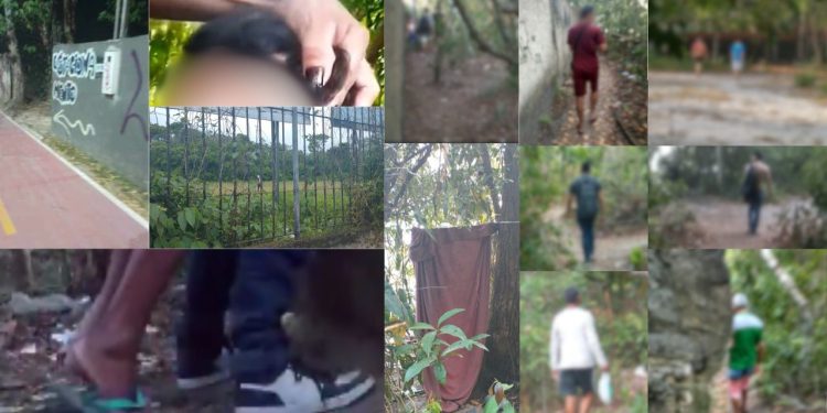 denúncia expõe homens que ficam 'pimbando' diariamente em terreno na Ponta Negra