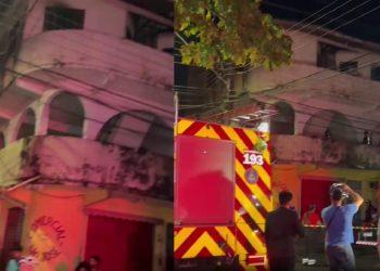 Incêndio atinge prédio no Nova Esperança e deixa moradores presos em apartamentos